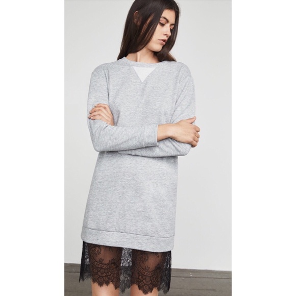 sweater dress with lace bottom